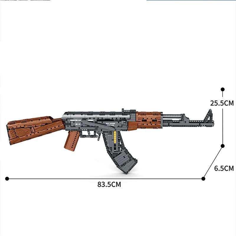 Tactical Brick AK Rifle Building Block Model