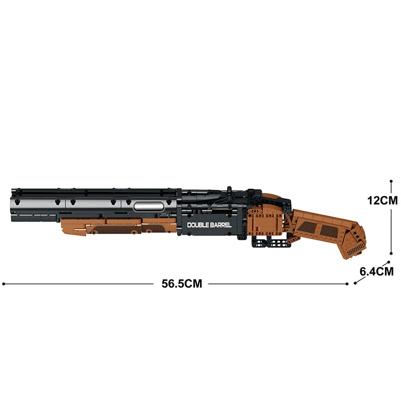 Double Barrel Brick Shotgun – 1006 Piece Tactical Building Block Model