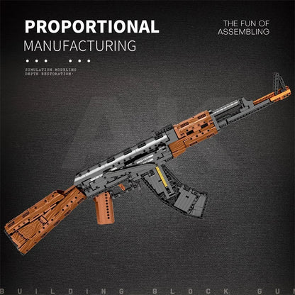 Tactical Brick AK Rifle Building Block Model